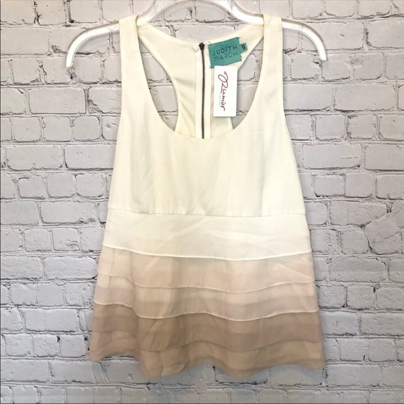 Judith March Tops - NWT Judith March racer back ombré ruffled tank